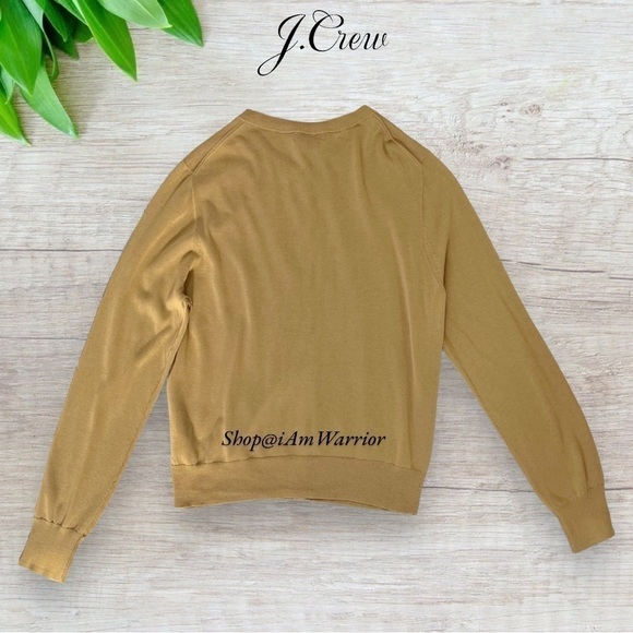 J.Crew NWT tan jeweled embellished crewneck cotton cardigan *shop@iamwarrior - Picture 6 of 10